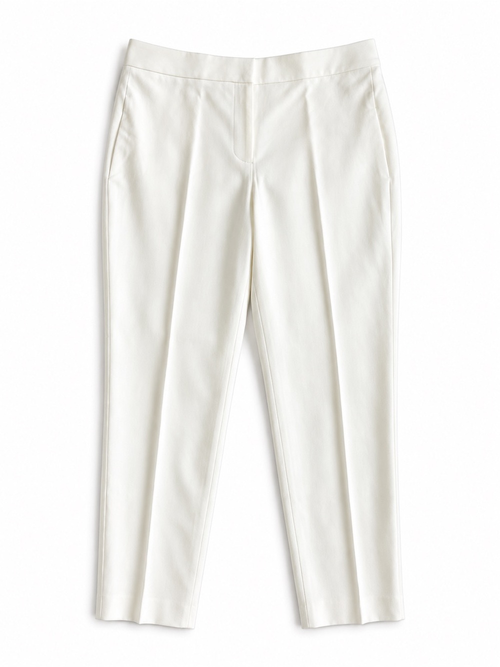 Talbots Heritage Wool Ankle Pants Dress Trousers Ivory Straight Leg Size 10